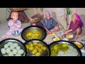 Egg and Potato mix curry cooking & Eating in Village Style || egg curry gravy || nepali village vlog