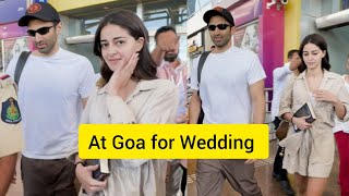 Ananya Pandey and Aditya Roy Kapoor ek saath pohoche Goa 🤩💃🕺✈️