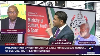 OPPOSITION CALLS FOR THE REMOVAL OF CULTURE, YOUTH \u0026 SPORT MINISTER CHARLES RAMSON JR.