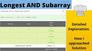 Longest And Subarray Codechef | Longest And Subarray Codechef Solution | Longest And Subarray ||