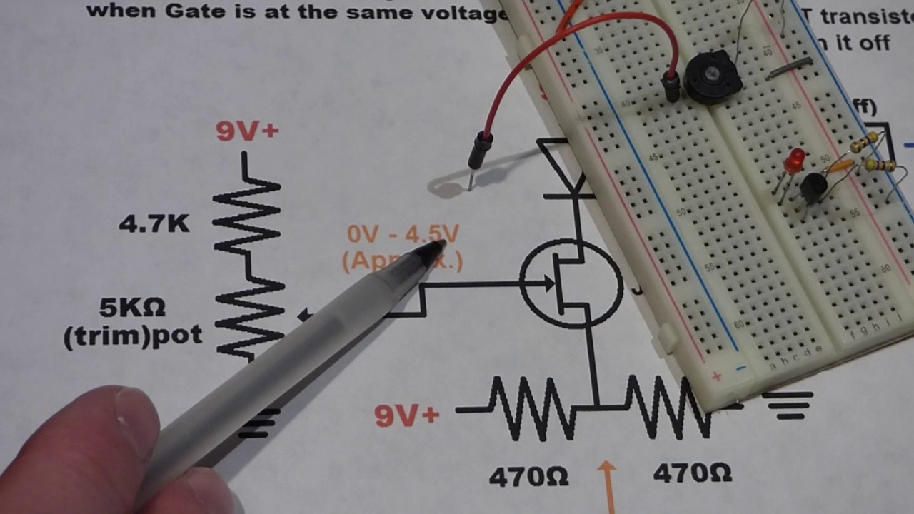 N Channel JFET Transistor Demonstration Circuit And Diagram Explanation ...