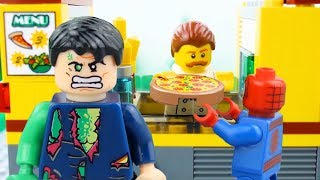 LEGO City Pizza Fail STOP MOTION LEGO City Angry Hulk Brick Building | LEGO City | By Billy Bricks