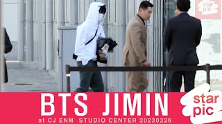 BTS 지민 '후트티 입은 귀여운 모찌!' [STARPIC] / BTS JIMIN - at CJ ENM  STUDIO CENTER 20230326