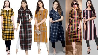 Latest check kurti design for girls// check kurti design