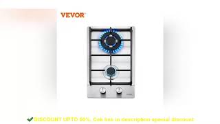 VEVOR Gas Stove 2/5 Burners Pulse Eletronic Ignition Embedded Dual-Purpose Natural Liquefi