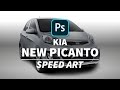 KIA New Picanto Car Digital Imaging and Retouching - Photoshop CS 6 Speed Art