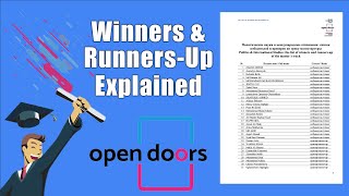 Who Are the Winners and Runners Up in the Open Doors Olympiad? Do Runners Up Get the Scholarship?