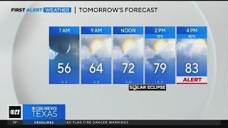 Severe weather threat for North Texas begins after eclipse