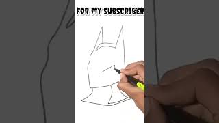 Batman Drawing Tutorial| For My Subscriber #shorts