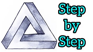 How To Draw The Impossible Triangle Easy || 3D Drawing || Triangle || Sn'P Creation