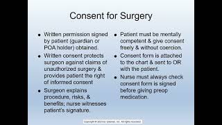 NUR120 Chapter 4 Care of Preop and Intraop Surgical Patients