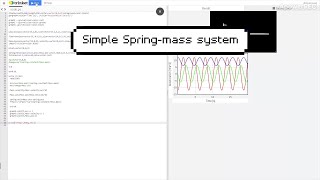 Vpython Spring-Mass System w frequency and displacement plots