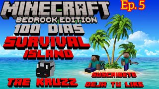 Sobreviviendo 100 días en una isla en medio del océano 🌊😱(reto survival, Minecraft bedrock).