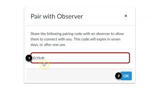 How to generate a pairing code for an observer in Canvas