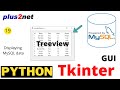 Connecting and displaying MySQL table data in Tkinter window using Treeview insert with columns