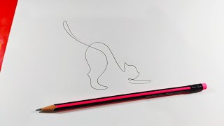 Desenhando Gato com uma Linha só 😺✍️
