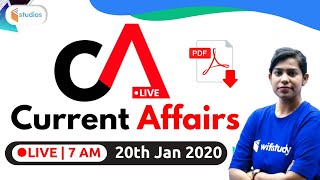 7:00 AM - Daily Current Affairs 2020 Analysis By Krati Ma'am | 20th January 2020