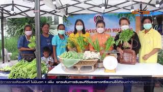 สภาวัฒนธรรมอำเภอกันทรลักษ์ นำชุดการแสดง“หัตถกรรมนำวิถีของดีเมืองกันทร” แสดงในงาน ตลาดนัดคนไทยยิ้มได้