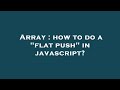 Array : how to do a 