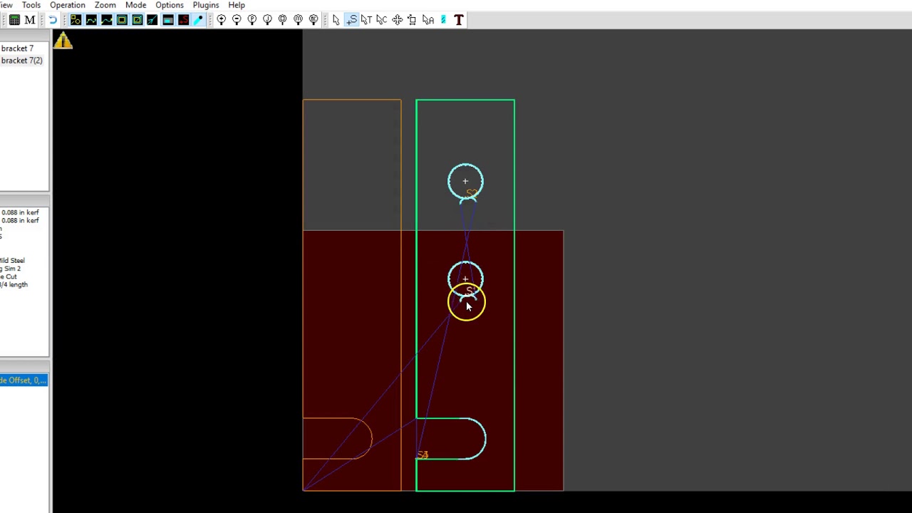 Sheetcam And Qcad Shapes And Lines Offset Tutorial Youtube