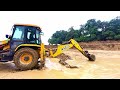 “jcb 3dx eco excellence backhoe se pani ke neeche mitti ka kaam”