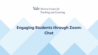 Engaging Students Through Zoom Chat