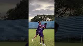 Noah,Peprah and Jesus Free kick training #keralablastersfc #football #shorts #anirudh #jailer #isl