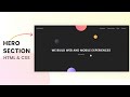 Create Simple Hero Section | HTML & CSS  Tutorial