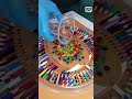 diy epoxy resin clock with colored pencils