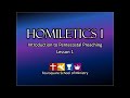 Homiletics - Lesson 1