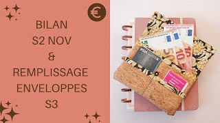 ENVELOPPES BUDGET | Bilan S2 novembre \u0026 remplissage S3