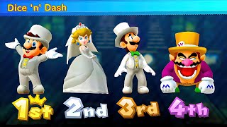 Mario Party 10 Minigames - Mario Vs Peach Vs Luigi Vs Wario (Wedding Outfit) | Hardest Difficulty