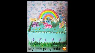 Learn how to make this My Little Pony Rainbow Cake
