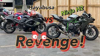 Hayabusa Turbo vs Ninja H2 - Busa seeks revenge on the H2!