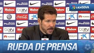 Rueda de prensa de Simeone tras el Atlético de Madrid (1-0) RCD Espanyol
