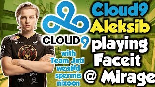 Aleksib NEW TEAM CLOUD9!! - Cloud9 ALEKSIB playing Faceit /w Team Juti weaNd , spermis , nixoon