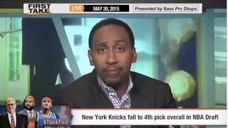 ESPN First Take | New York Knicks Fall To 4th Pick Overall in 2015 NBA Draft
