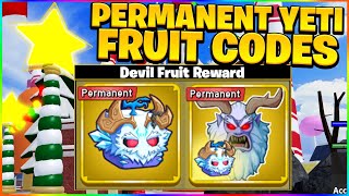 FREE Permanent YETI Devil Fruit Codes In Blox Fruits Christmas