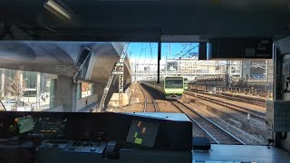 ①激レア！山手線線路故障に伴う京浜東北線迂回列車　E235系トウ40編成　0804G　前面展望　田町→田端