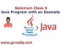 Selenium 9: Java Program Structure