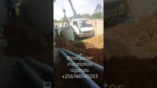 Biodigester septic tank installation in Uganda