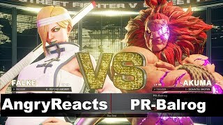 SFV/SF5 AE AngryReactsOnly (Falke) Vs Pr-Balrog (Akuma) Ranked Match Set