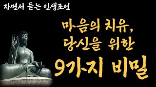 현대인의 마음 치유법 | 불안 극복, 관계의 지혜, 내면의 성장을 위한 9가지 인생의 비밀|부처님말씀|