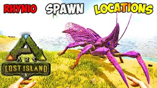 Ark LOST ISLAND | BEST Rhyniognatha Spawn LOCATIONS