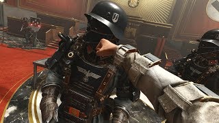 Wolfenstein 2 The New Colossus - Courthouse Battle ( I am death incarnate \u0026 no HUD ) 4k/60Fps