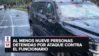 Así quedó la camioneta de García Harfuch tras el atentado en su contra