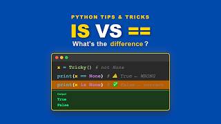 Python is vs == Explained | Python Tips and Tricks