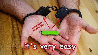 How to open handcuffs with the smallest Swiss Army Knife Victorinox Classic SD