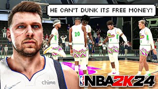 I BROUGHT my LUKA DONCIC BUILD with 0 DRIVING DUNK to a COMP PRO AM WAGER on NBA 2K24