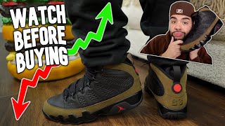 WATCH BEFORE BUYING Jordan 9 Olive REVIEW + ON FEET